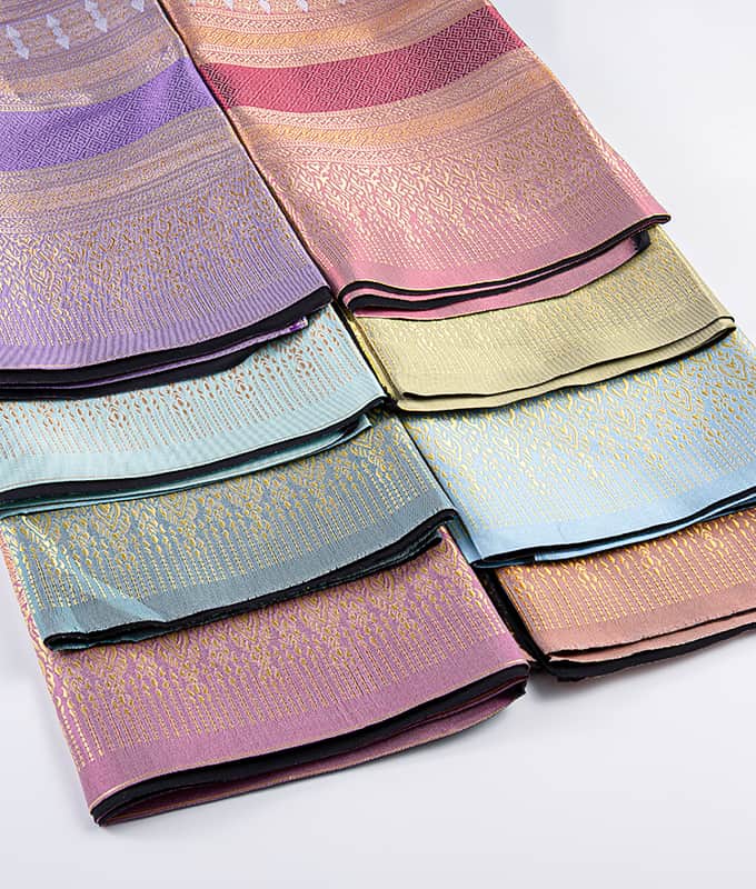 Popular Traditional Thai Sarong Fabric All Polyester Jacquard Fabric