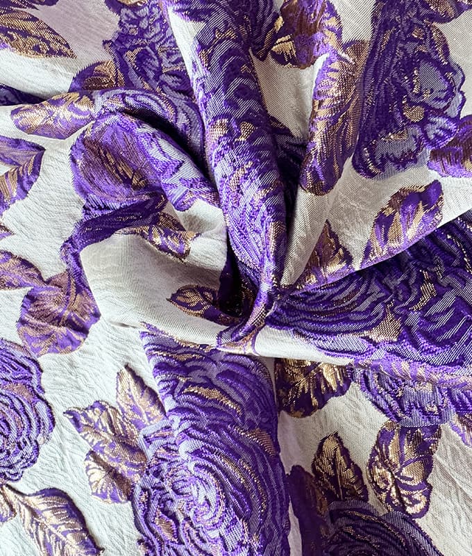 Regal Rose Gold-thread Jacquard Fabric