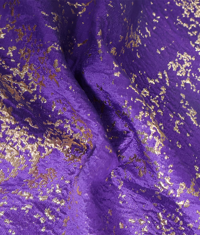 Stardust Violet Gold-thread Jacquard Fabric