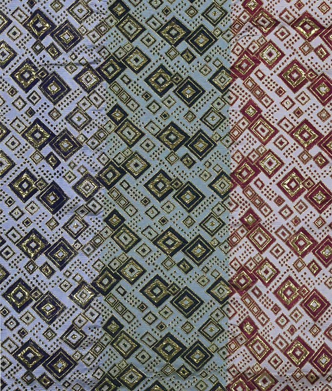 Vintage Trellis Gold-thread Jacquard Fabric