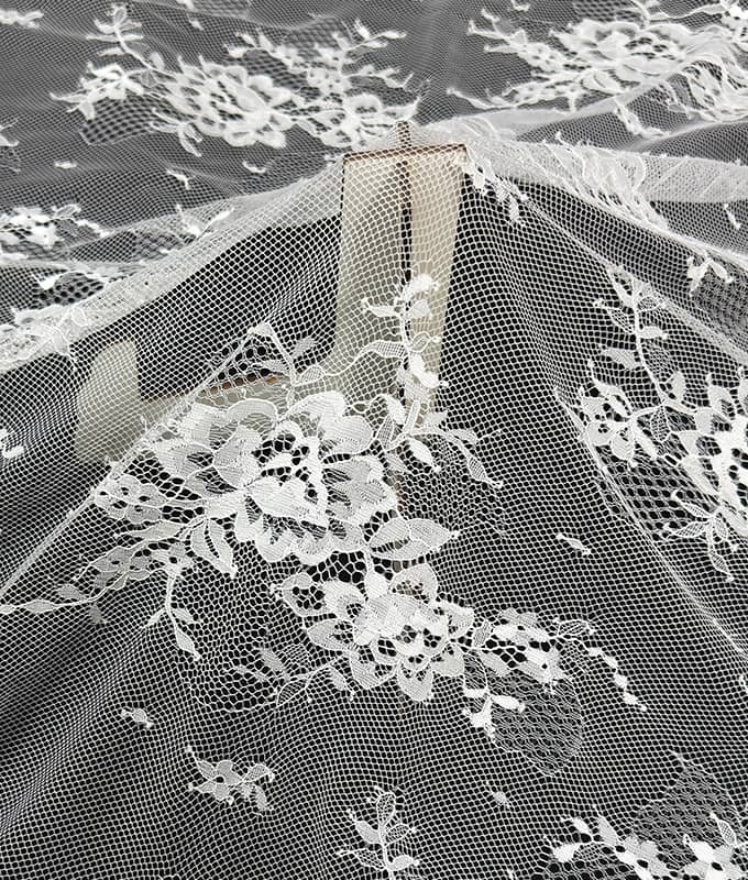 Vintage Floral Rose Lace Fabric