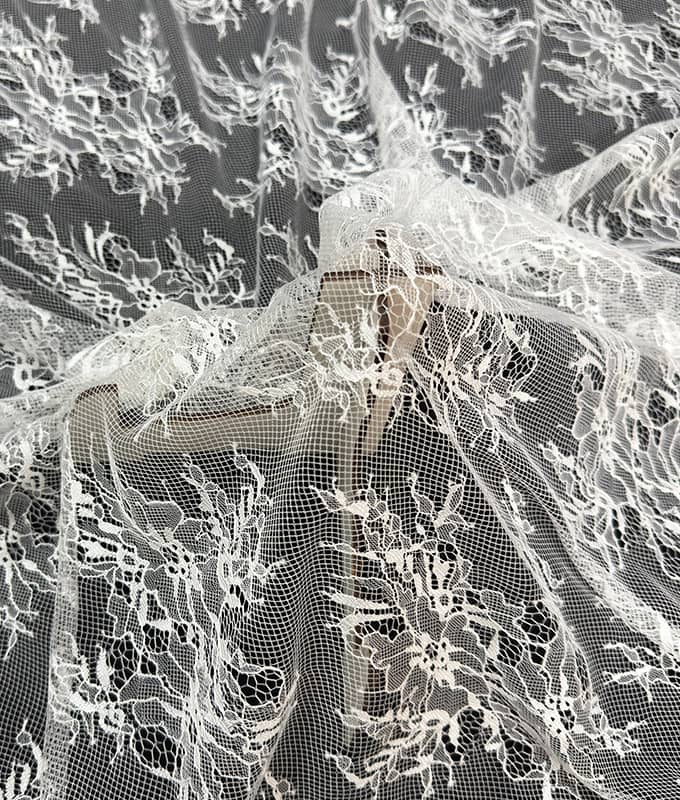 Bold Bloom Openwork Lace Fabric