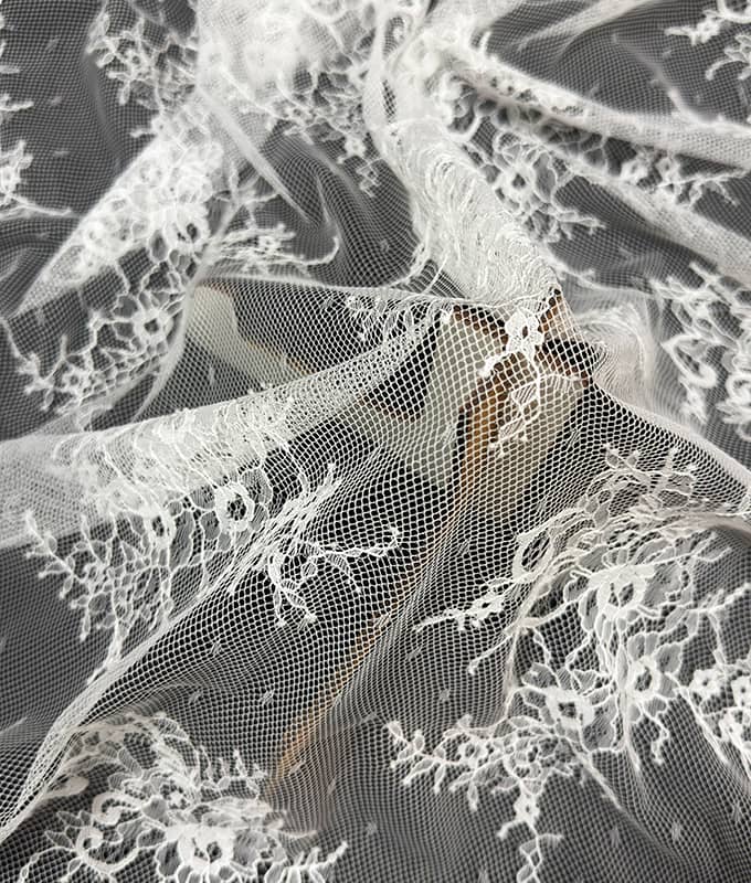 Airy Floral Sprig Lace Fabric