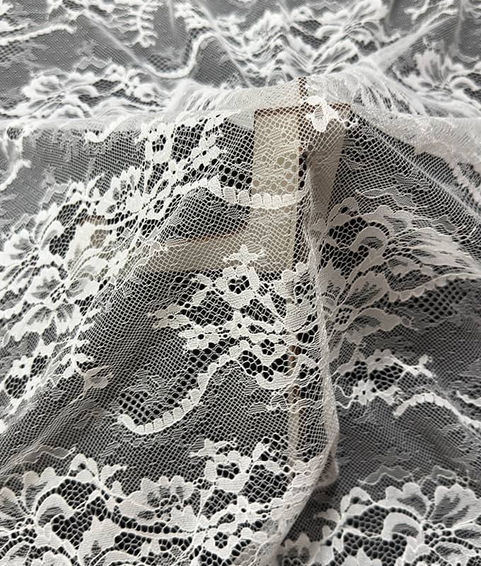 Wave Bloom Rhythm Lace Fabric
