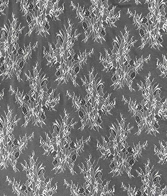 Vertical Bloom Cluster Lace Fabric