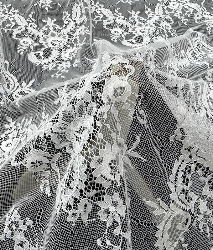 European Damask Diamond Lace Fabric