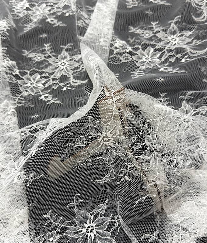 Multi Petal Bloom Lace Fabric