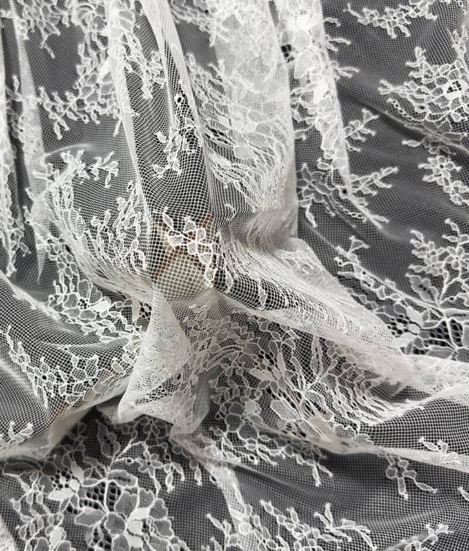 Lush Garden Cluster Lace Fabric