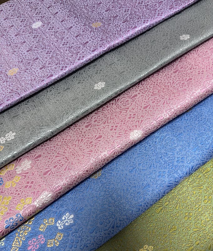 Southeast Asian Style Ethnic Geometric Polyester Jacquard Fabric