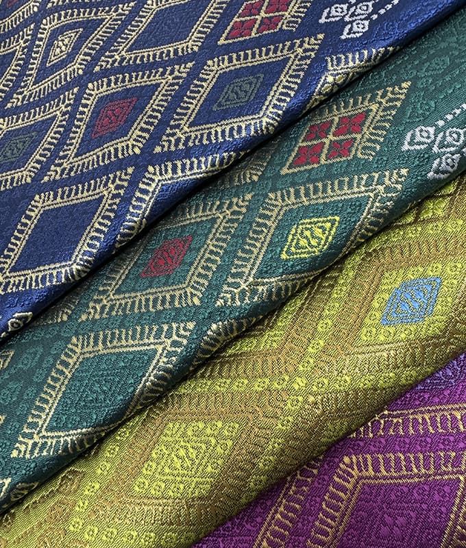 Southeast Asian Style Diamond Fringe Polyester Jacquard Fabric
