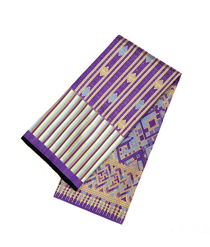 Southeast Asian Style Light Purple Polyester Jacquard Fabric