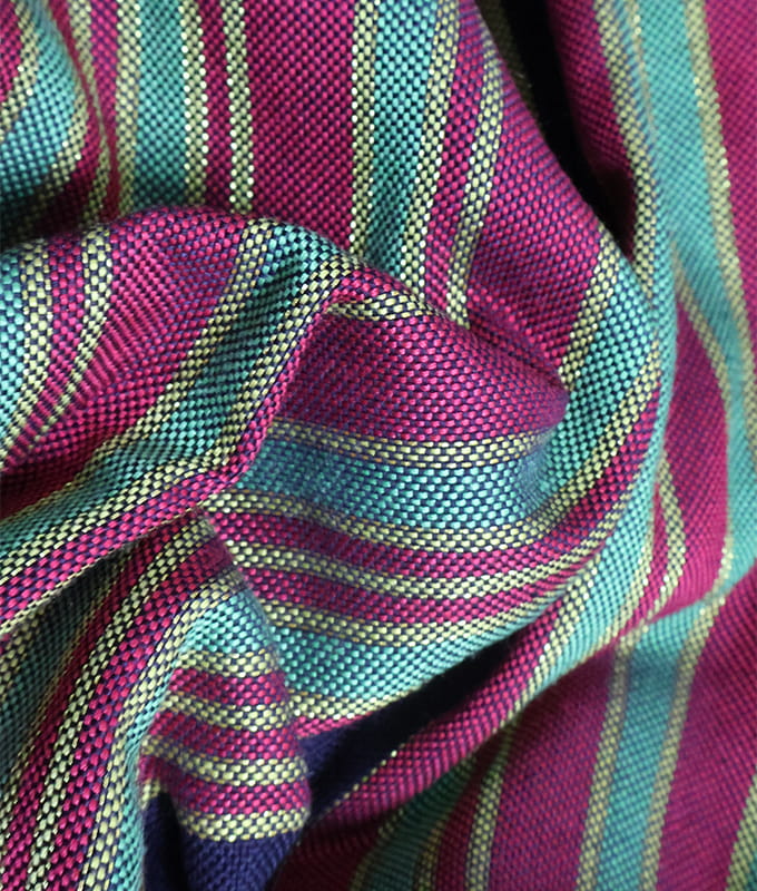 Ethnic Style Multicolor Striped Polyester Jacquard Fabric