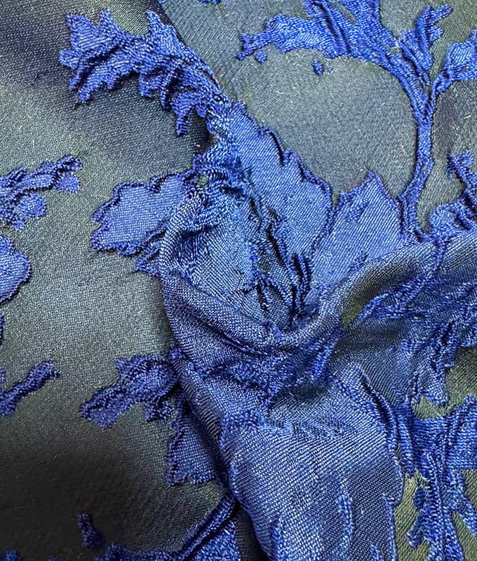 Vintage Floral Wine Red Polyester Jacquard Fabric